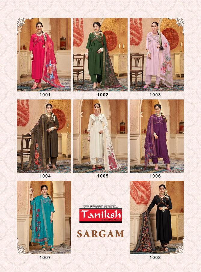 Sargam Vol 1 By Taniksh Designer Alia Cut Kurti With Bottom Dupatta Wholesale Shop In Surat
